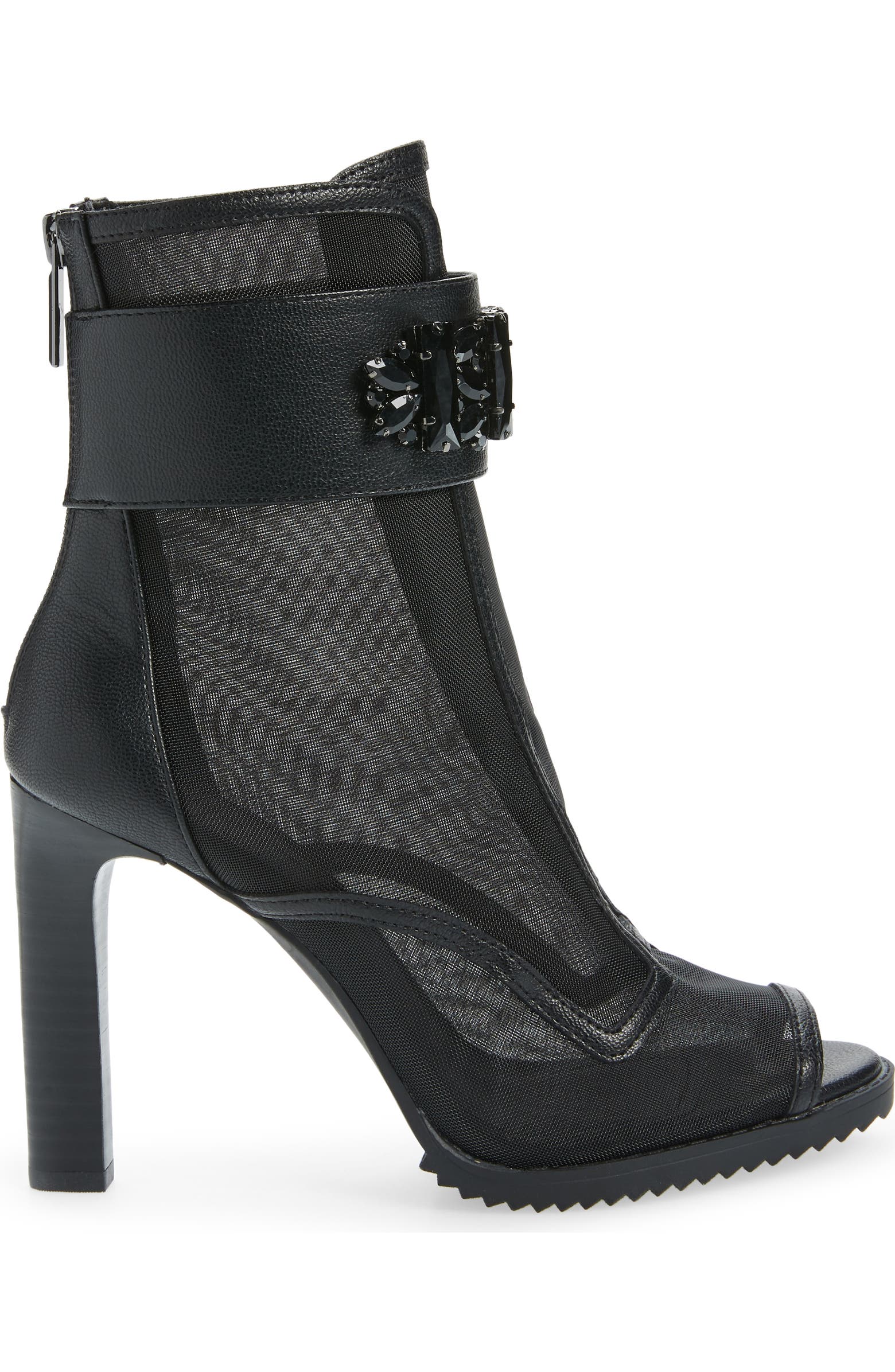 KARL LAGERFELD PARIS Blayze Peep Toe Bootie (Women) | Nordstrom