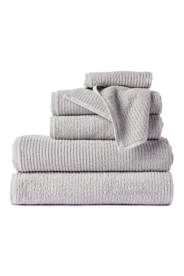 Temescal 6-Piece Organic Cotton Bath Towel, Hand Towel & Washcloth Set, Main, color, SEAL