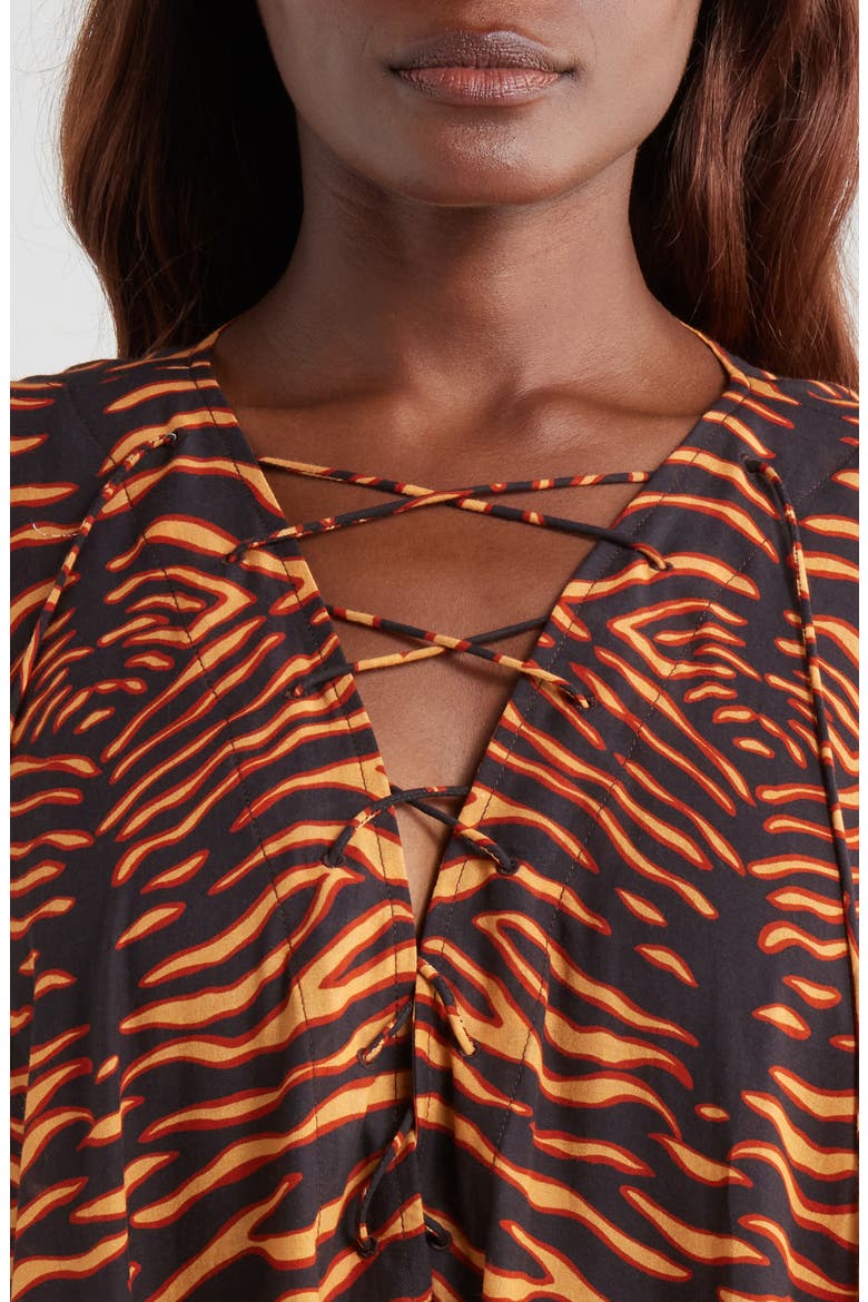 Estelle Laced Cover-Up Caftan, Alternate, color, TIGRE
