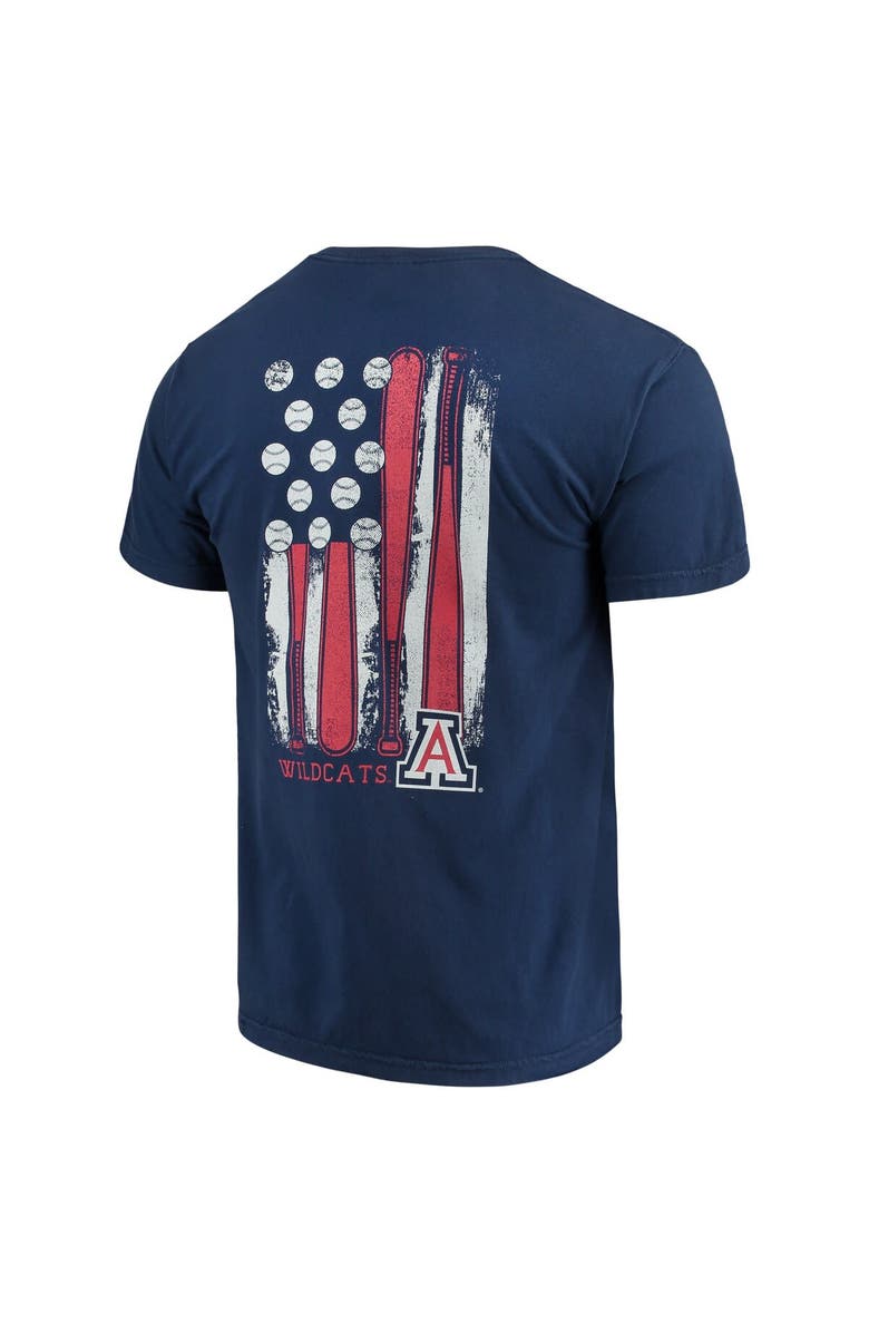 IMAGE ONE Men's Navy Arizona Wildcats Baseball Flag Comfort Colors T-Shirt, Alternate, color,