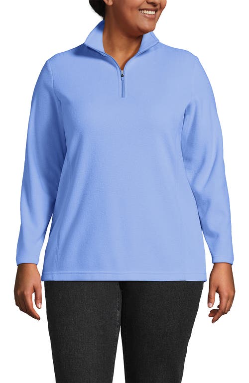 Lands' End Anyweather Fleece Quarter Zip Pullover In Blue