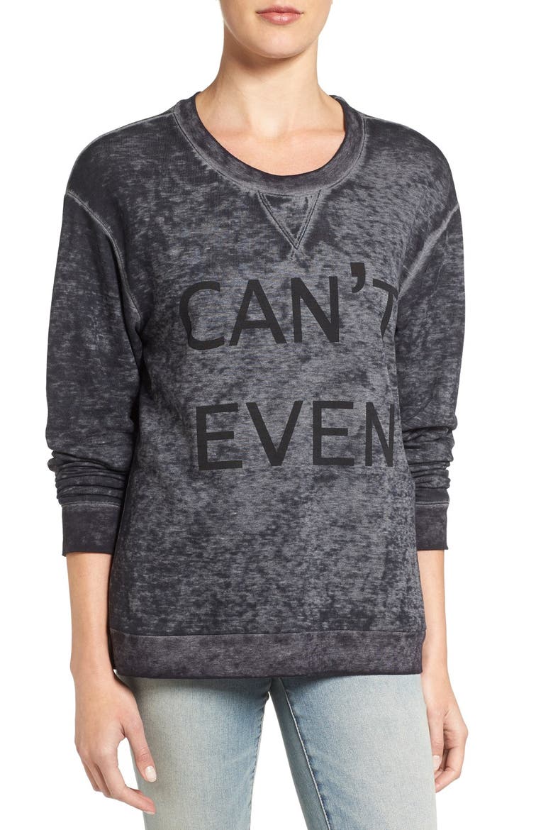 Graphic Sweatshirt, Main, color, GREY CHARCOAL CANT EVEN