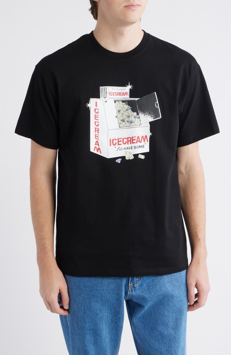 ICECREAM Freezer Graphic T-Shirt, Main, color, Black