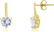 The Lovery Fine Jewelry CZ Round Drop Earrings