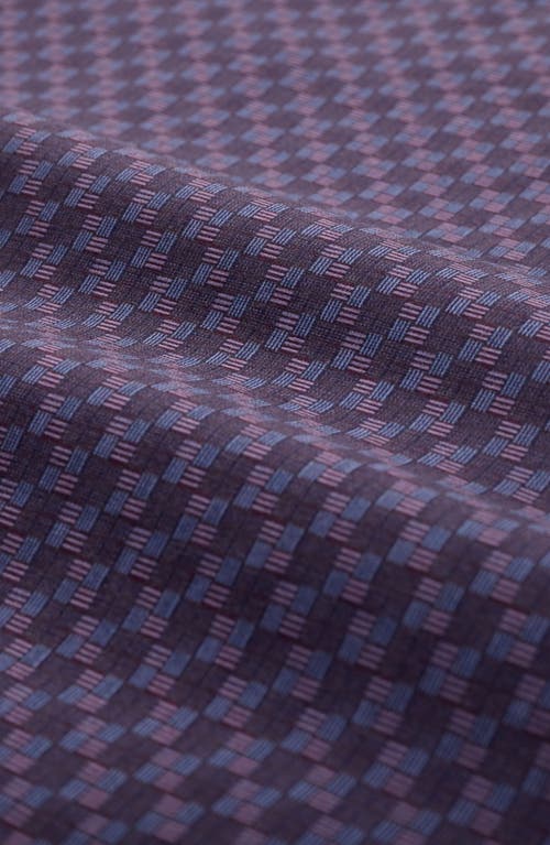 Bugatchi James Ooohcotton® Check Button-up Shirt In Purple