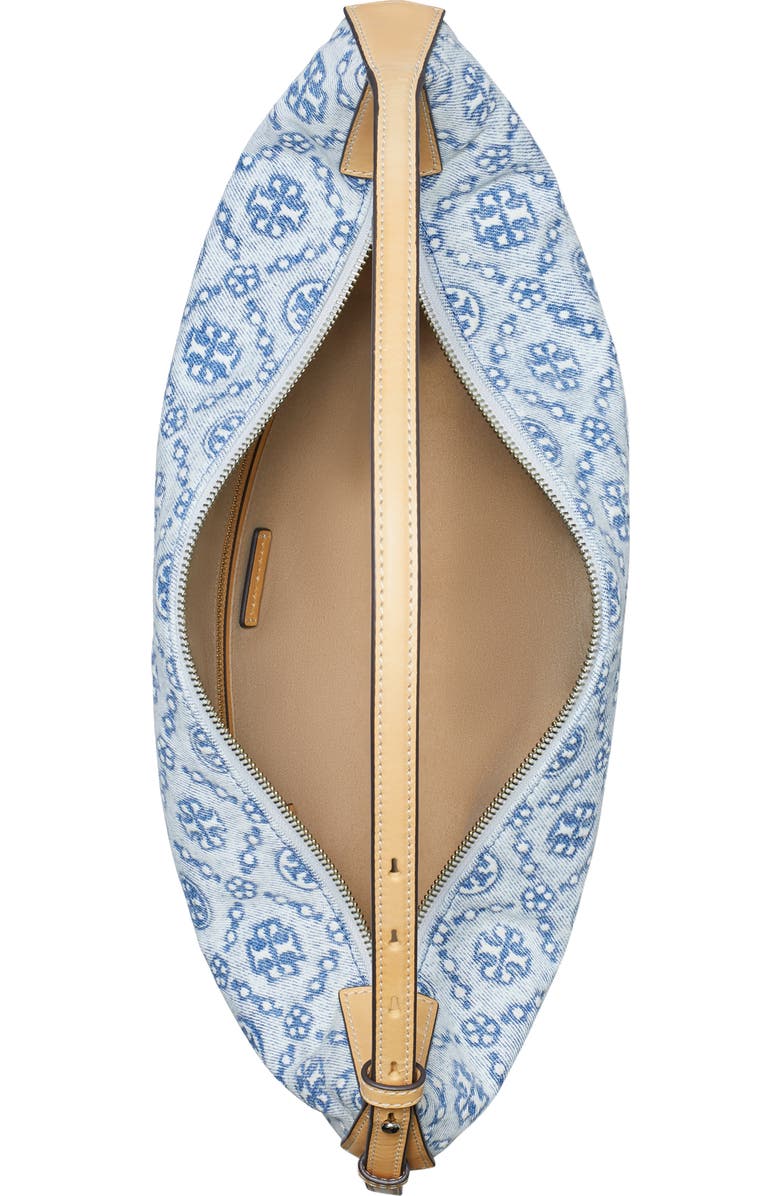 Tory Burch T Monogram Denim Shoulder Bag, Alternate, color,
