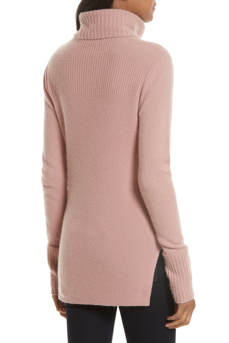 Asa Cashmere Turtleneck, Alternate, color, BLUSH PINK