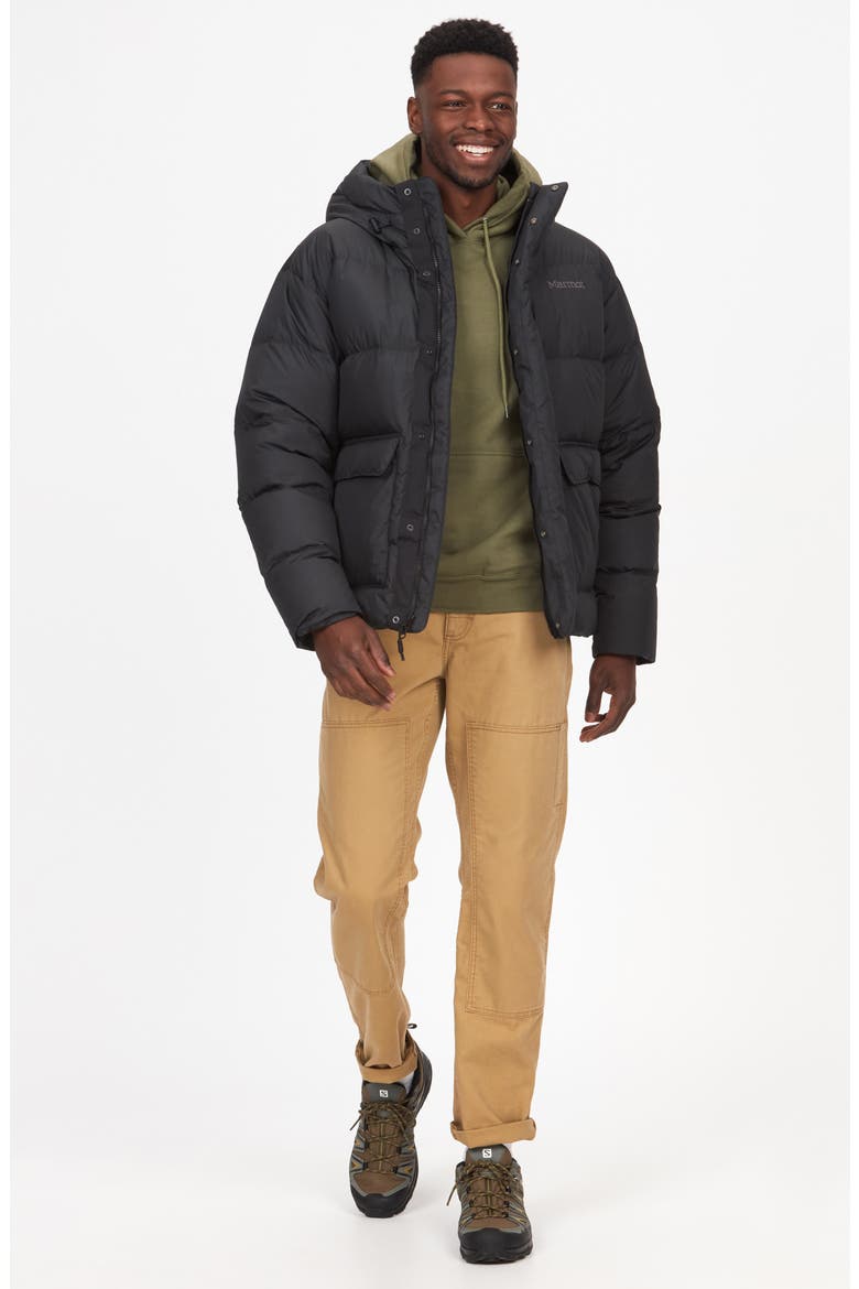Stockholm Hooded 700 Fill Power Down Jacket, Alternate, color, BLACK
