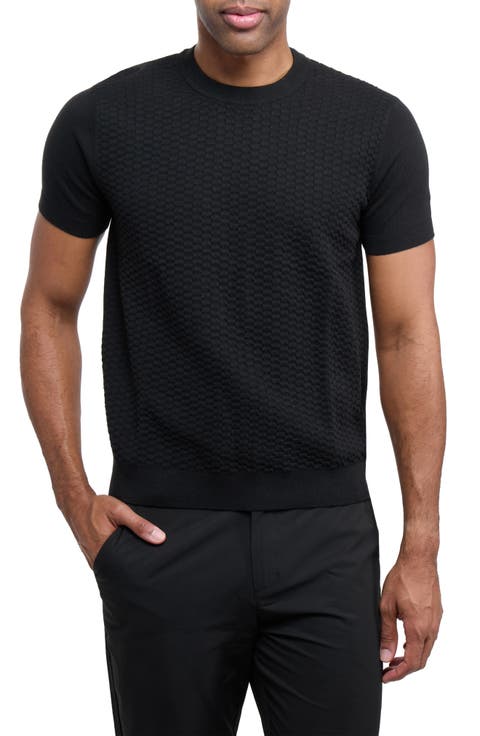 Check Short Sleeve Sweater