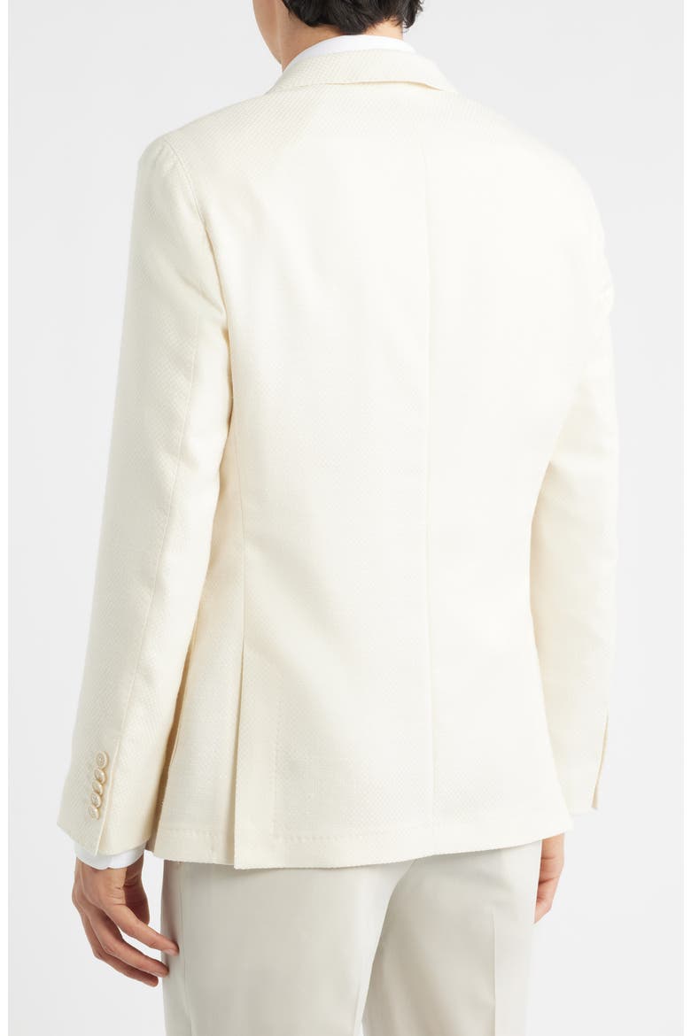 Heston Slim Fit Off White Textured Wool & Silk Blend Sport Coat, Alternate, color, OPEN WHITE