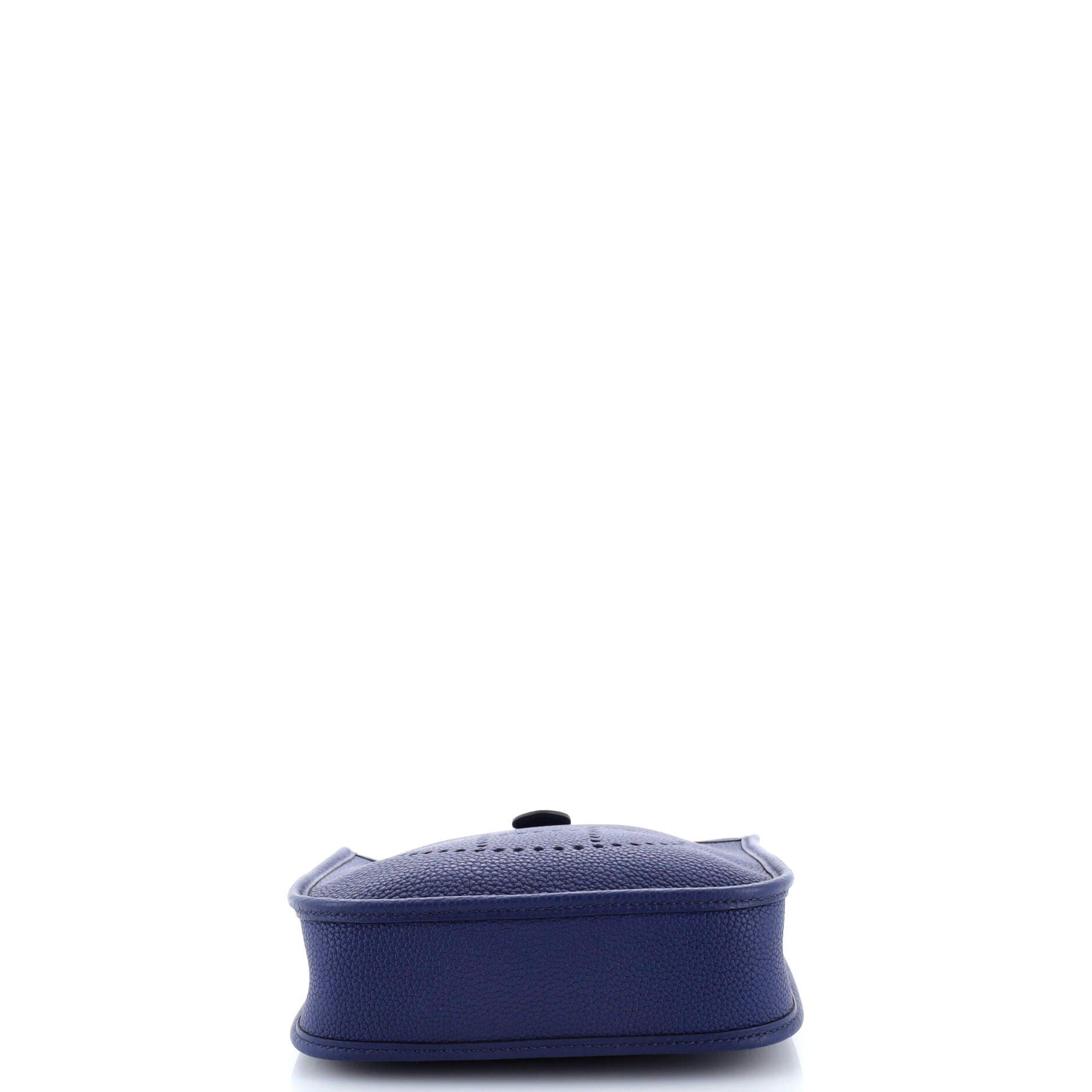 Pre-Owned Hermes Evelyne Bag Gen III Maurice TPM, Alternate, color, Bleu Encre