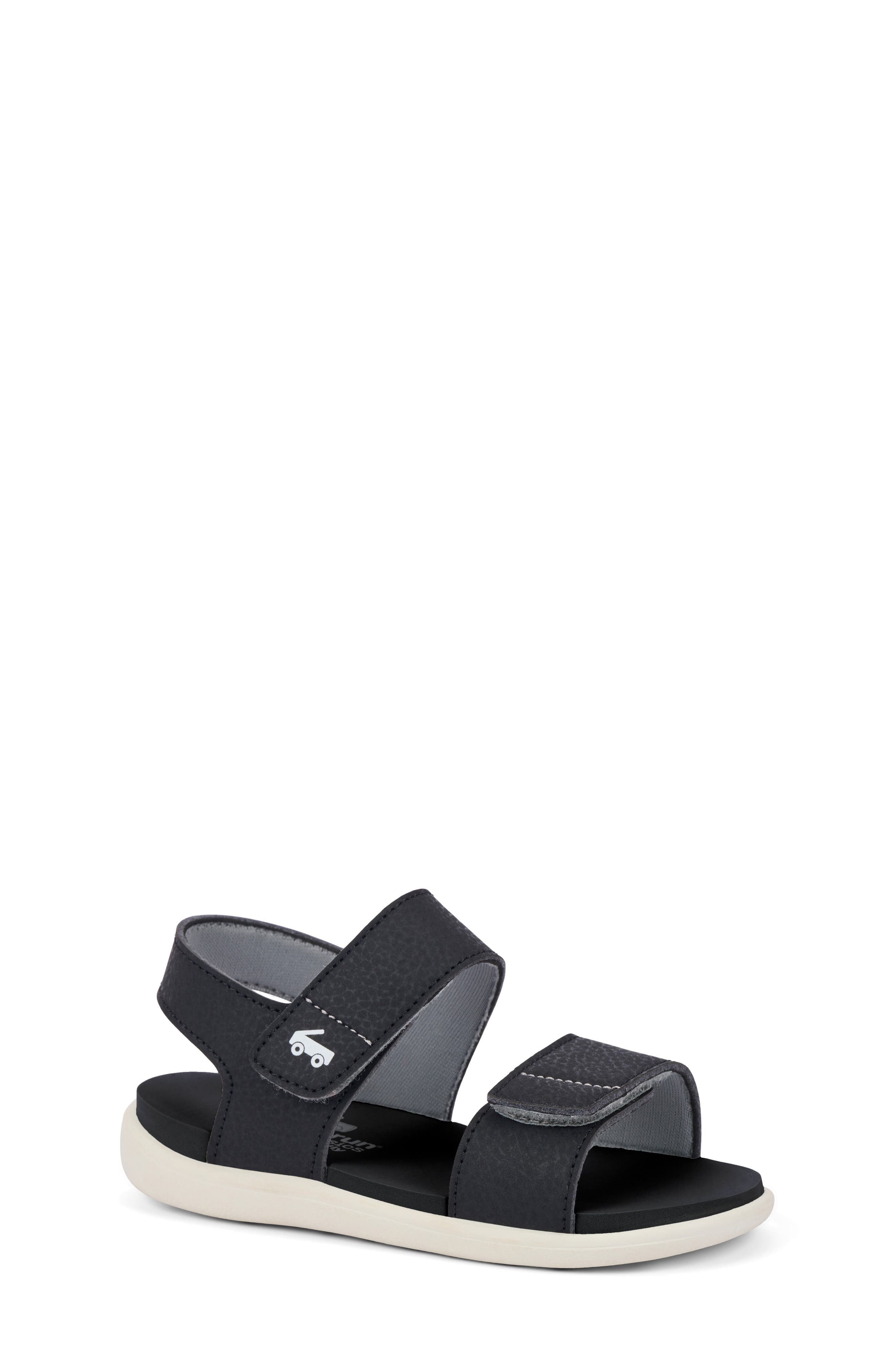 See Kai Run Kids' Jaylen Sandal, Main, color, Black White