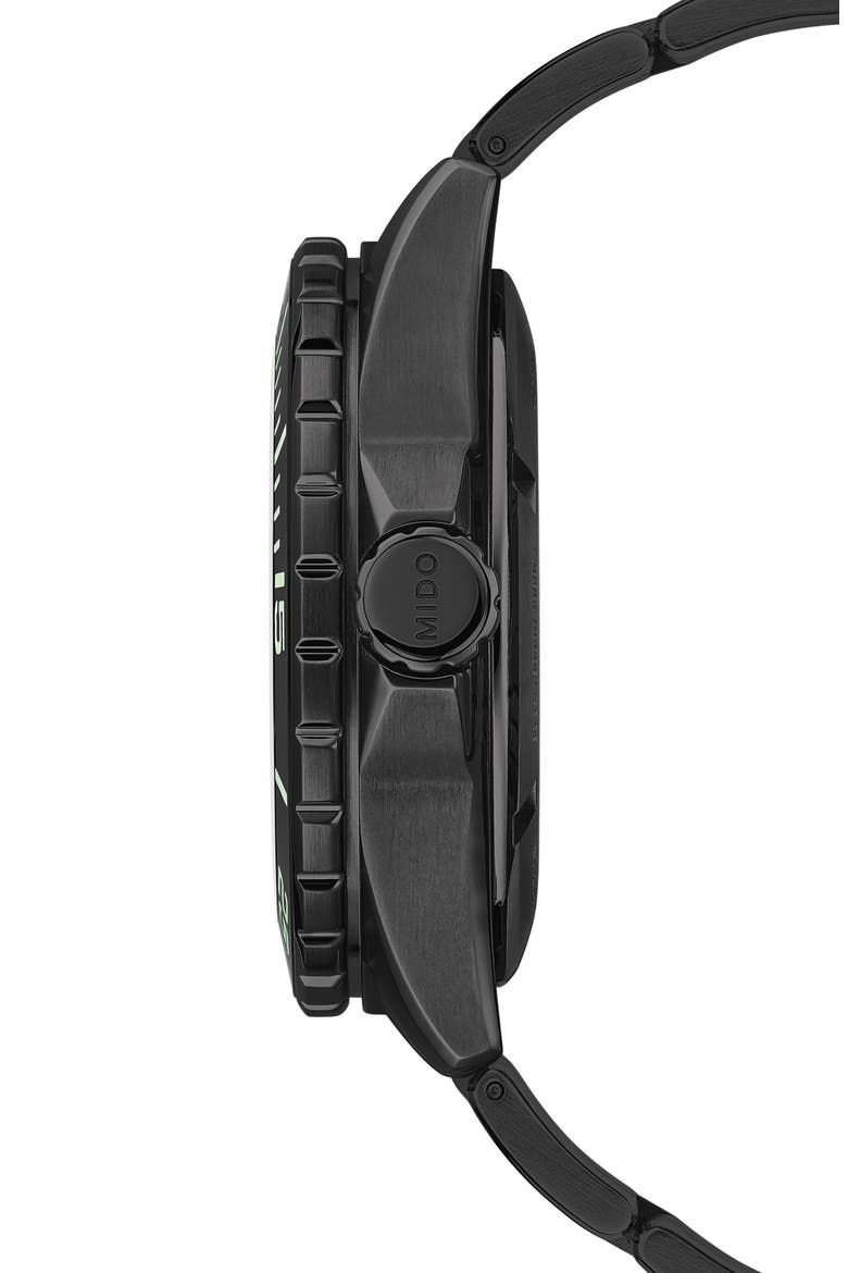 Ocean Star 600 Chronometer Bracelet Watch & Rubber Strap Gift Set, 43.5mm, Alternate, color, BLACK