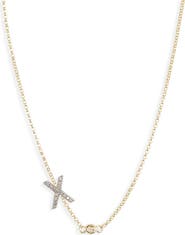 MESHMERISE Bezel Diamond Initial Chain Necklace - 0.2ct.