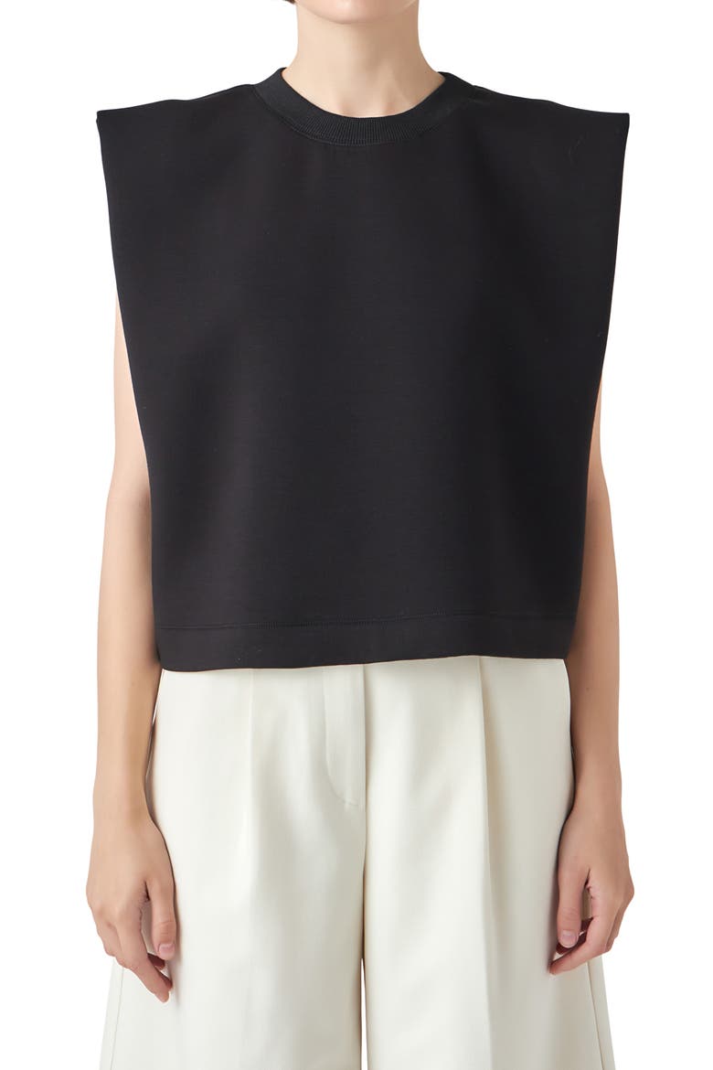 Soft Basic Top, Alternate, color, BLACK