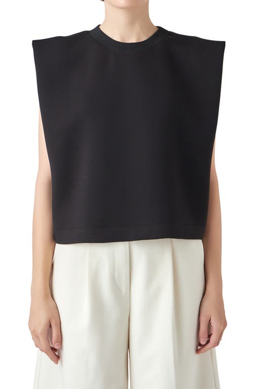 Grey Lab Soft Basic Top In Black