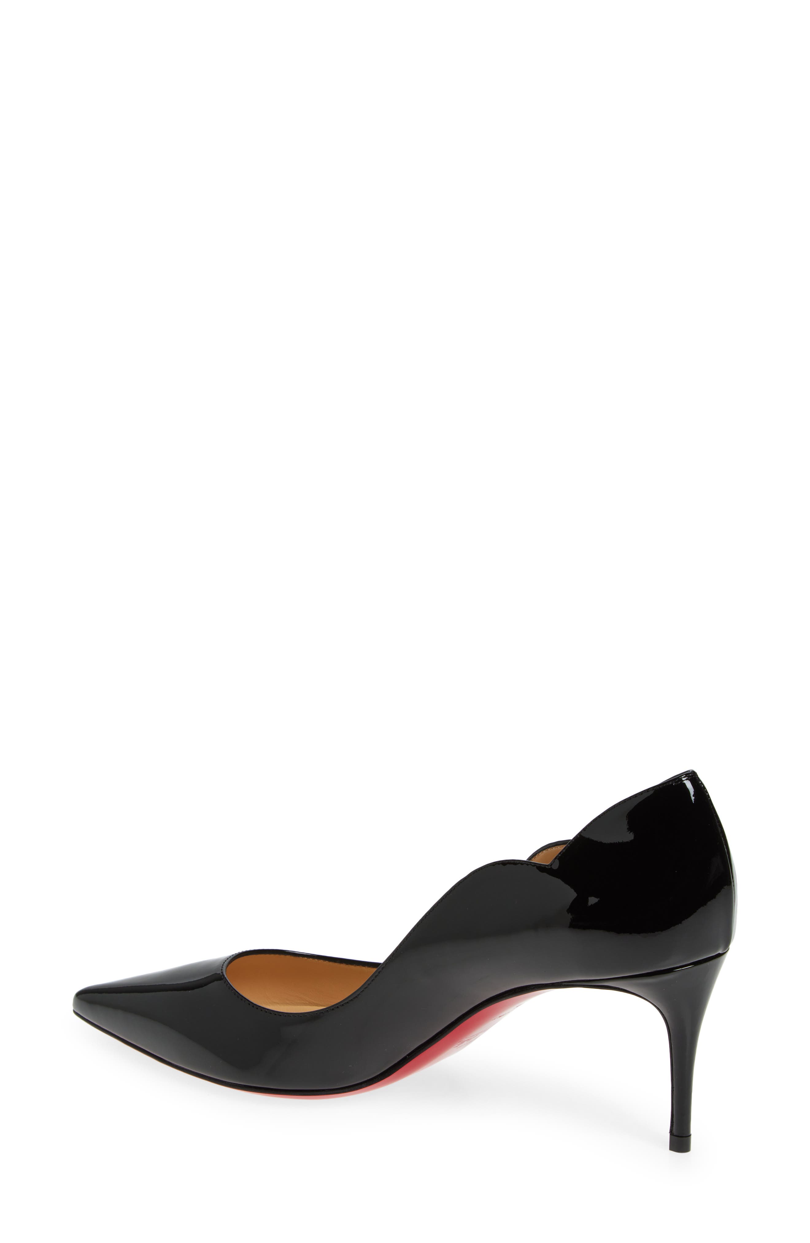 Christian Louboutin Hot Chick Scallop Patent Leather Pump, Alternate, color, 
