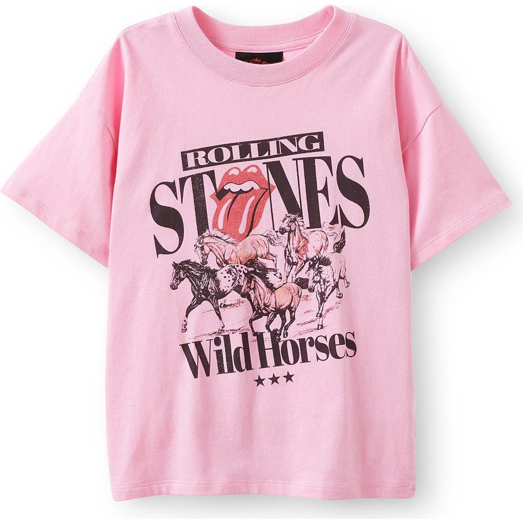 Shop Cotton On Kids Kid's License Drop Shoulder Short Sleeve Tee In Rolling Stones Wild Horses