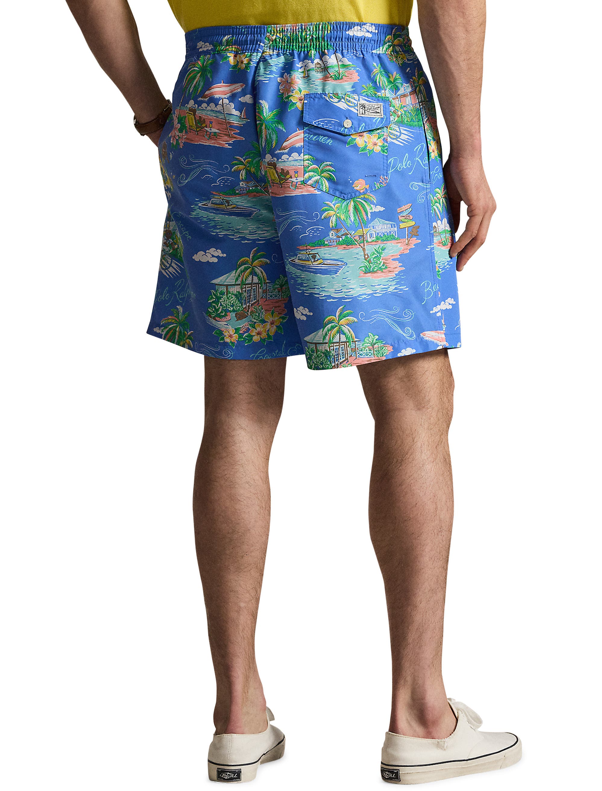 Polo Ralph Lauren Big & Tall Bahamas Bear Traveler Swim Trunks