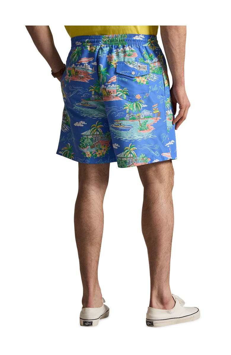 Polo Ralph Lauren Big & Tall Bahamas Bear Traveler Swim Trunks, Alternate, color, Blue