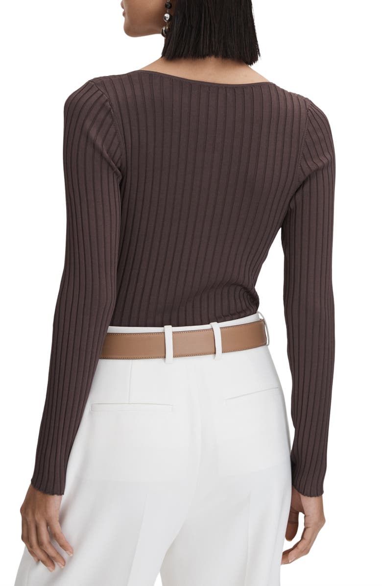 Reiss Monica Rib Split Neck Top, Alternate, color,