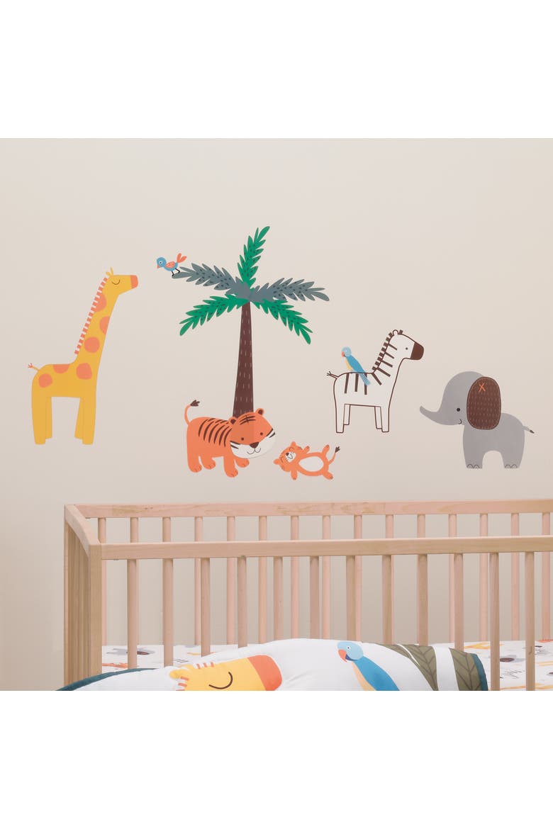 Lollipop Jungle Colorful Safari Themed Wall Decals/Stickers, Alternate, color, Multicolor