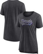 FANATICS Women's Fanatics Branded Heather Charcoal Charlotte Hornets League Leader Tri-Blend T-Shirt