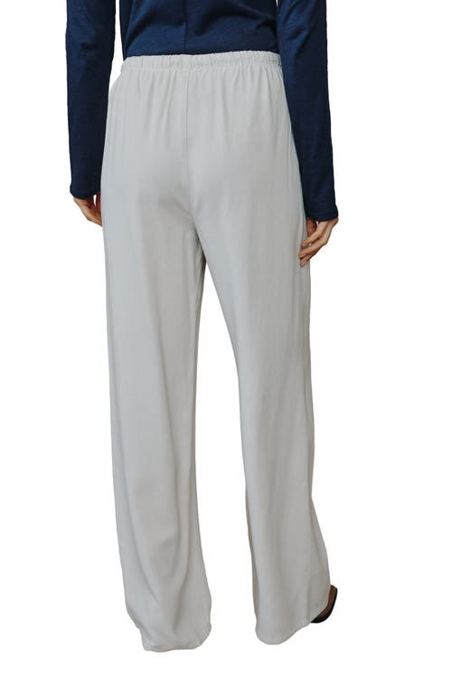 Bella Dahl Kylie Drawstring Wide Leg Pants In Gray