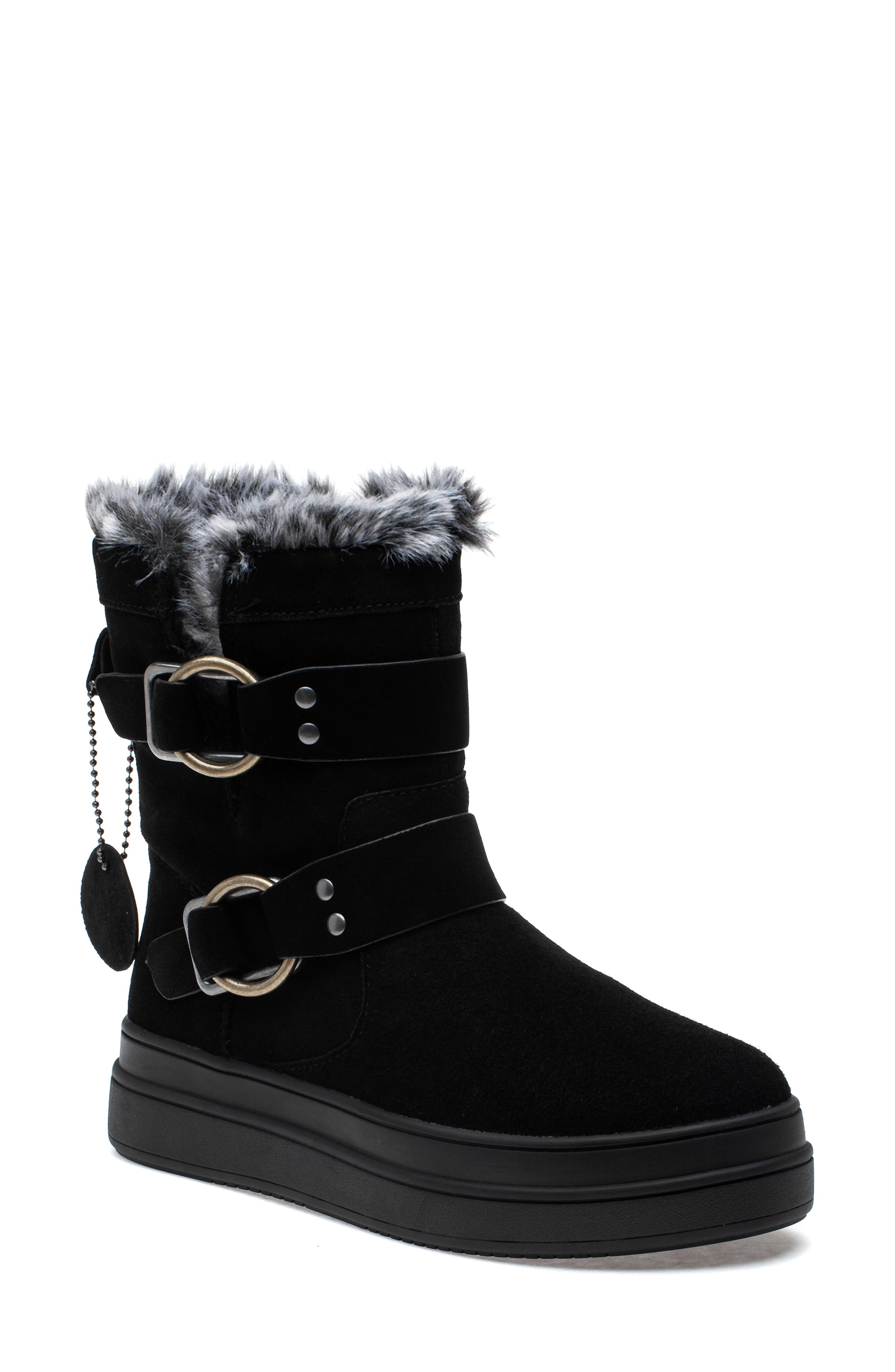 JSlides Nelly Water Resistant Faux Fur Boot, Main, color, 