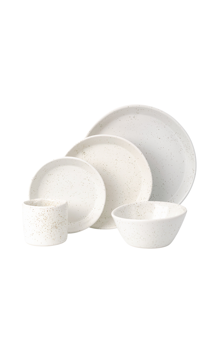 Skali Coupe Dinnerware Set, Main, color, Birch 5 Piece