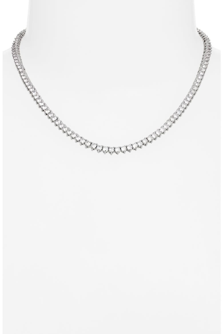 Quinn Tennis Necklace, Alternate, color, SILVER