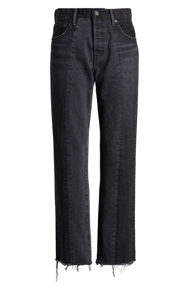 MOUSSY VINTAGE Hearthstone Fray Hem Ankle Jeans, Alternate, color, Black