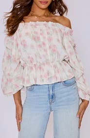 VICI Collection Blossom Off the Shoulder Top