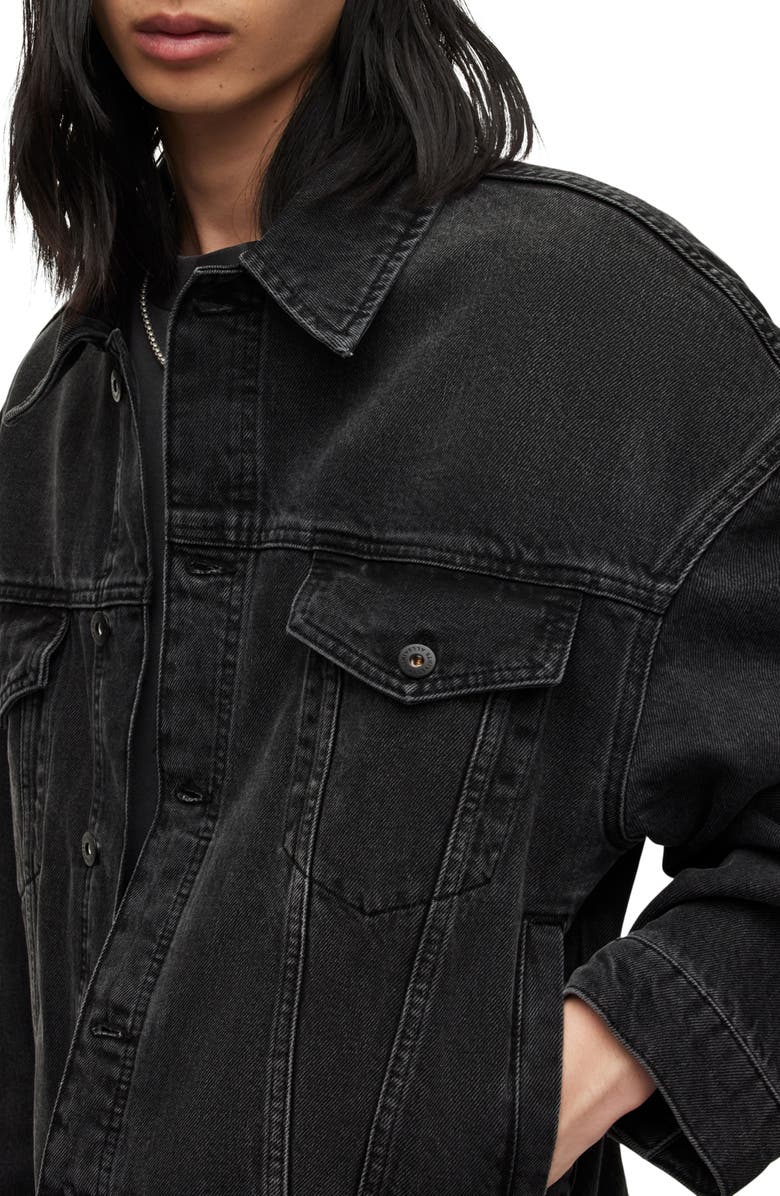 AllSaints Avets Nonstretch Denim Trucker Jacket, Alternate, color,
