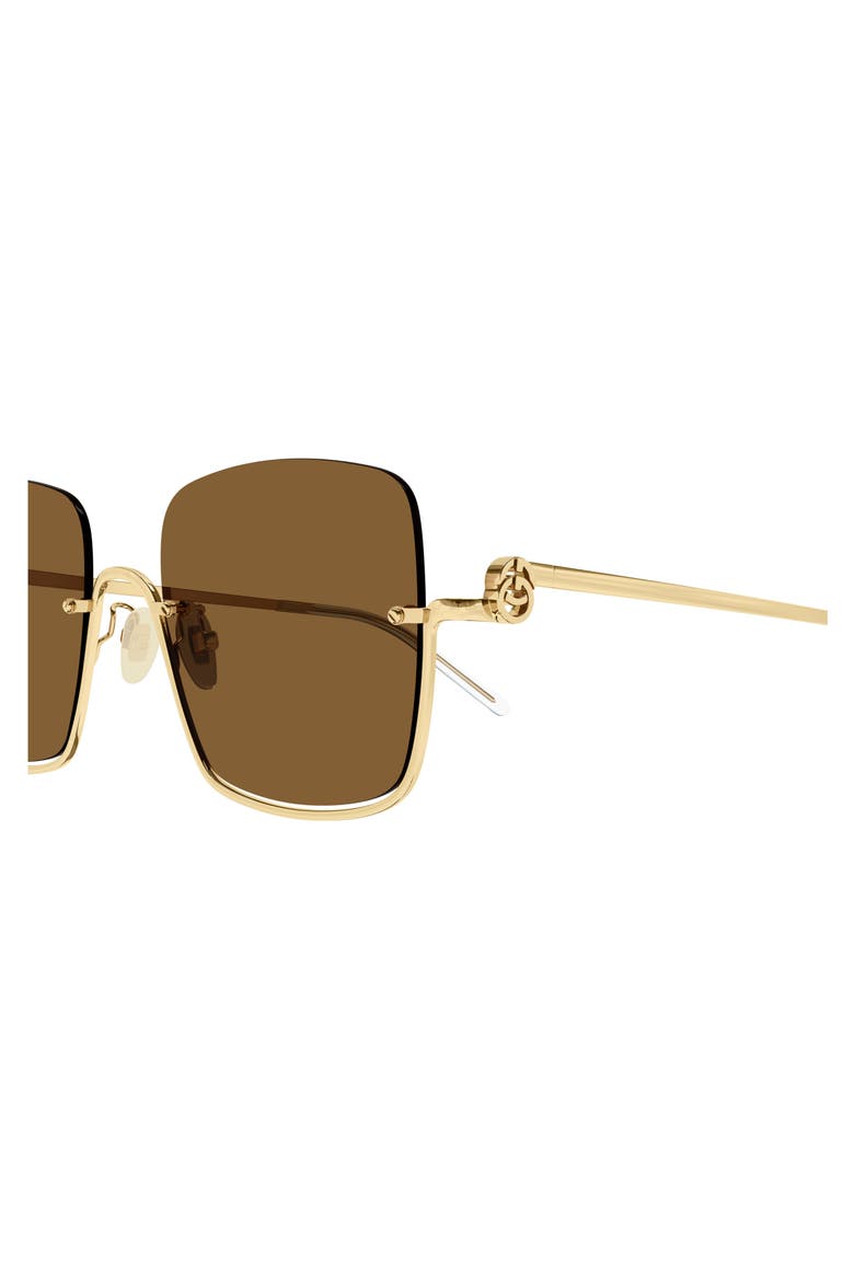 54mm Square Sunglasses, Alternate, color, GOLD