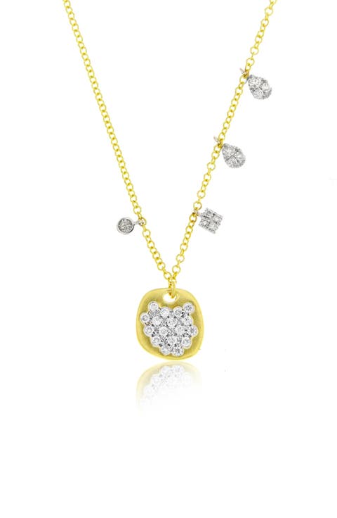Diamond Disc Pendant Necklace