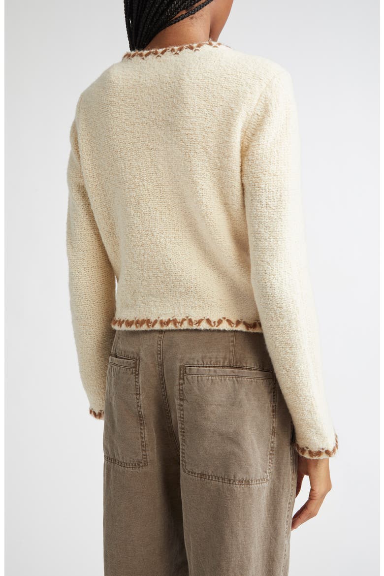 Rochelle Bouclè Jacket, Alternate, color, ECRU/ BRONZE