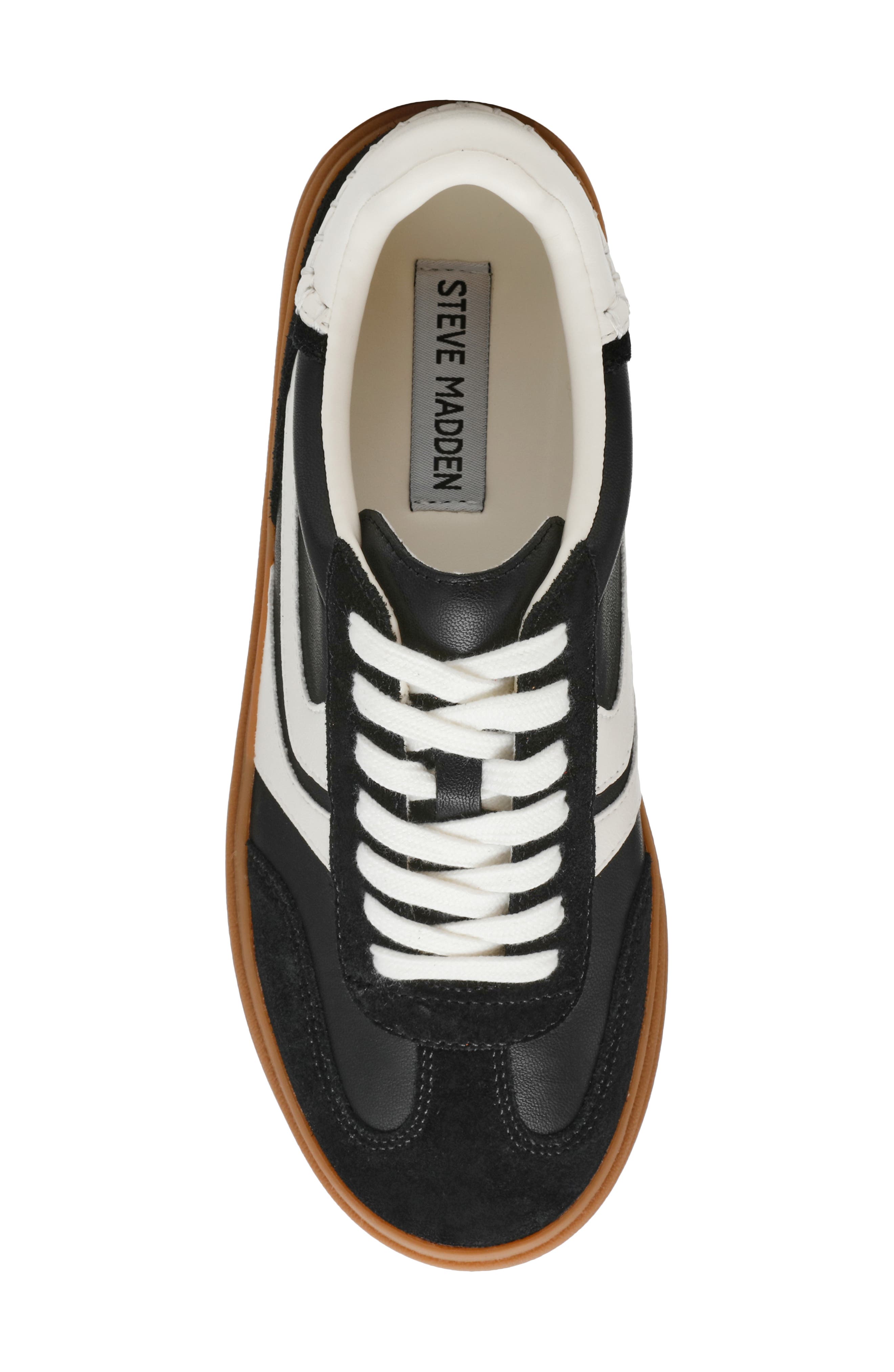 Steve Madden Dodge Platform Sneaker, Alternate, color, Black White