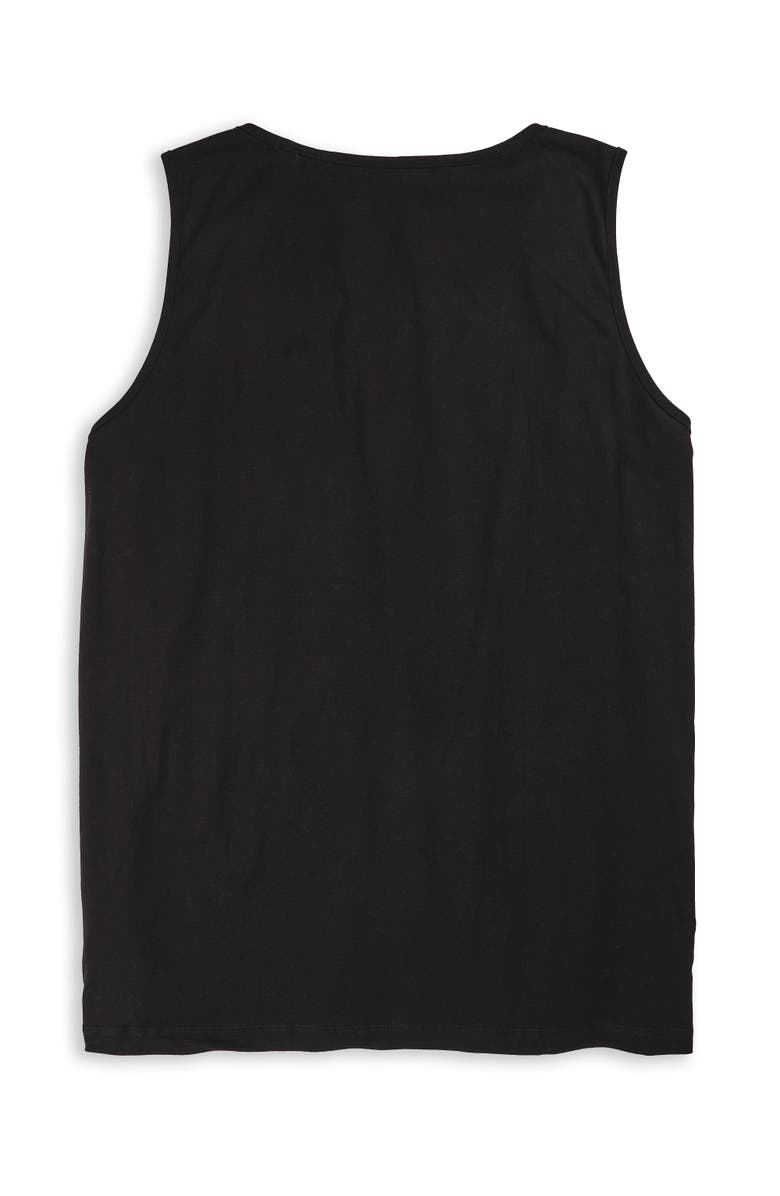 True Nation by DXL Big & Tall Americana Sleeveless T-Shirt, Alternate, color, Black