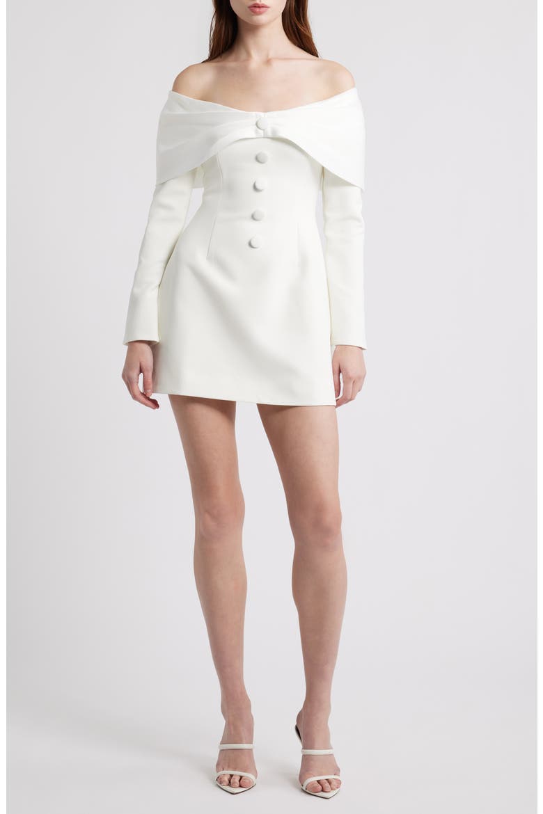 The Ultimate Muse Bow Minidress, Main, color, WHITE