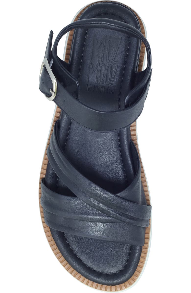 Miz Mooz Emelina Ankle Strap Platform Wedge Sandal, Alternate, color, Black