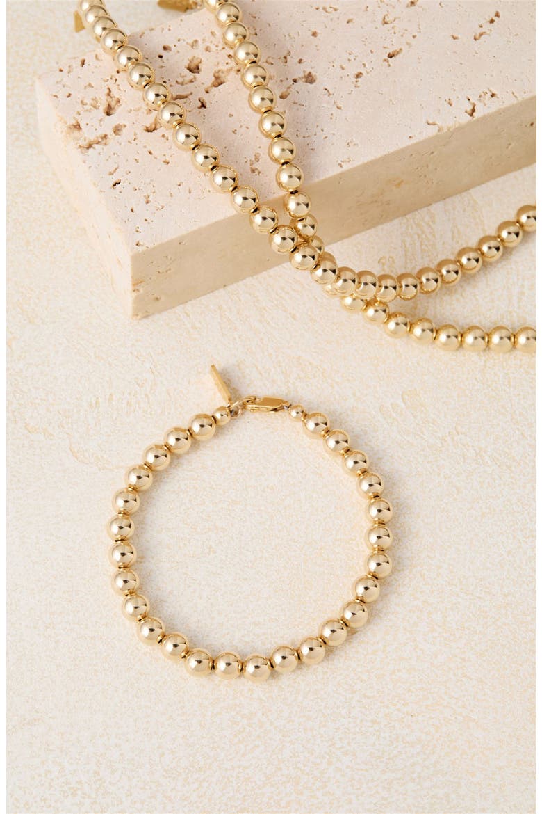 Cameron Beaded Bracelet, Alternate, color, GOLD
