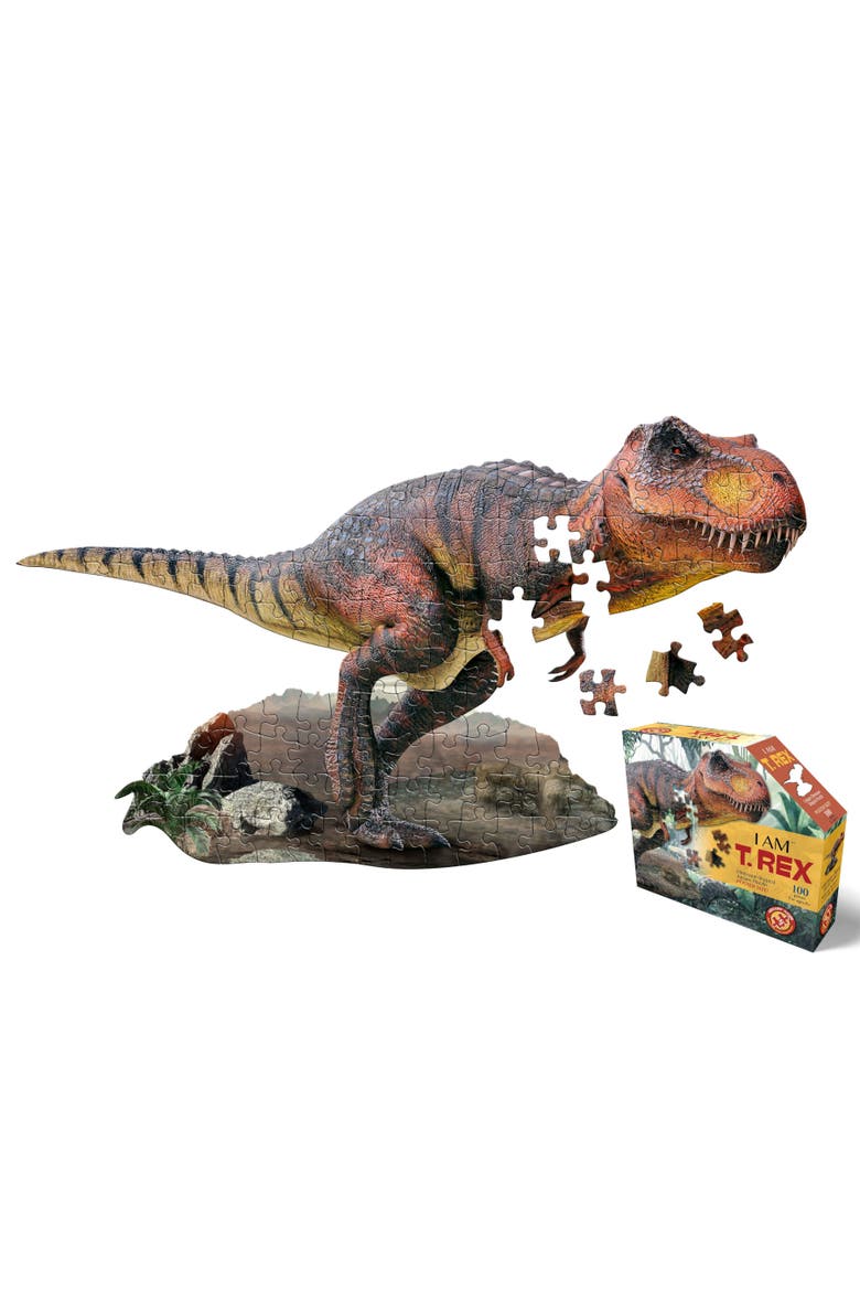 T. Rex 100 Piece Jigsaw Puzzle, Alternate, color, Multicolored