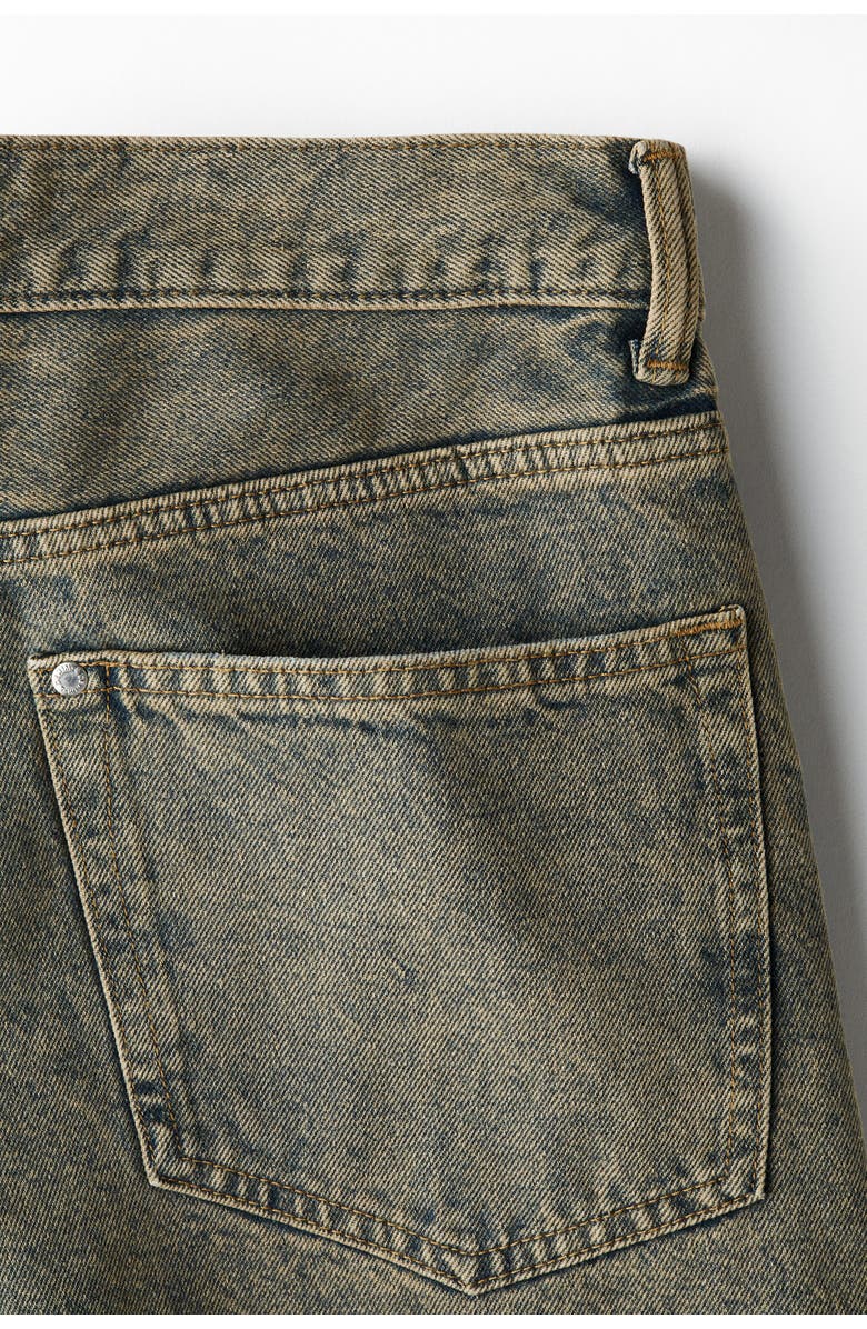 H&M Loose Straight Jeans, Alternate, color, Denim Green-Blue
