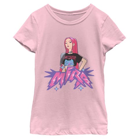 Girl's Kpop Demon Hunters Mira Rockstar Pose  Graphic T-Shirt