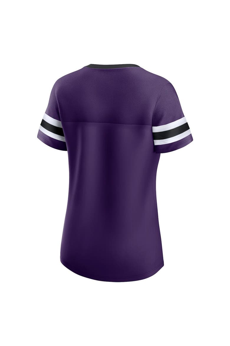 Women's Fanatics Branded Purple Baltimore Ravens Original State Lace-Up T-Shirt, Alternate, color, Purple