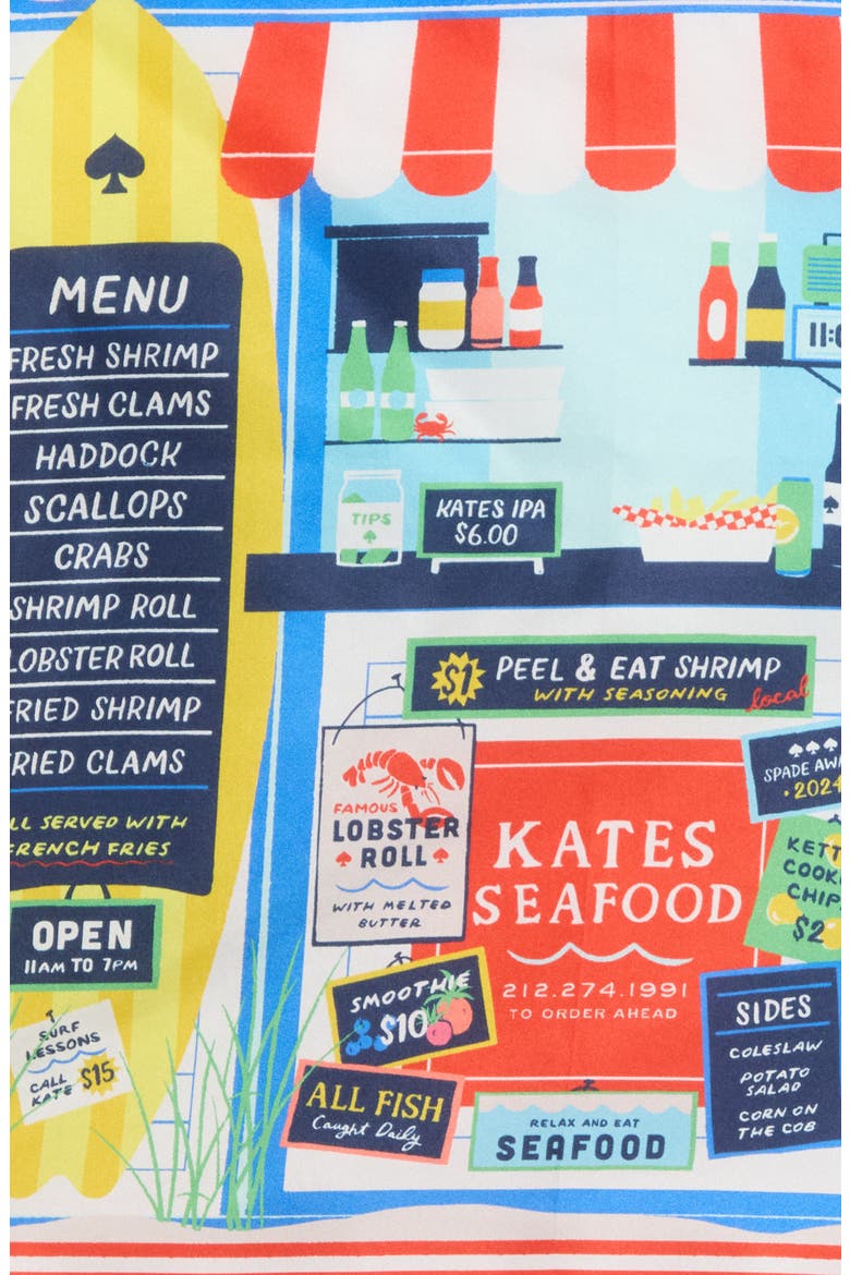 Shrimp Shack Silk Bandana, Alternate, color, MULTI