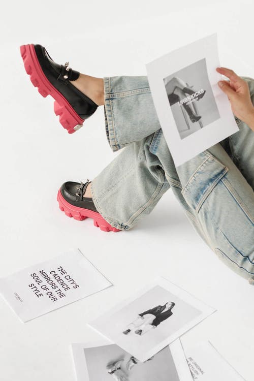 Urbnkicks Glam Loafer Leather Shoes In Multi
