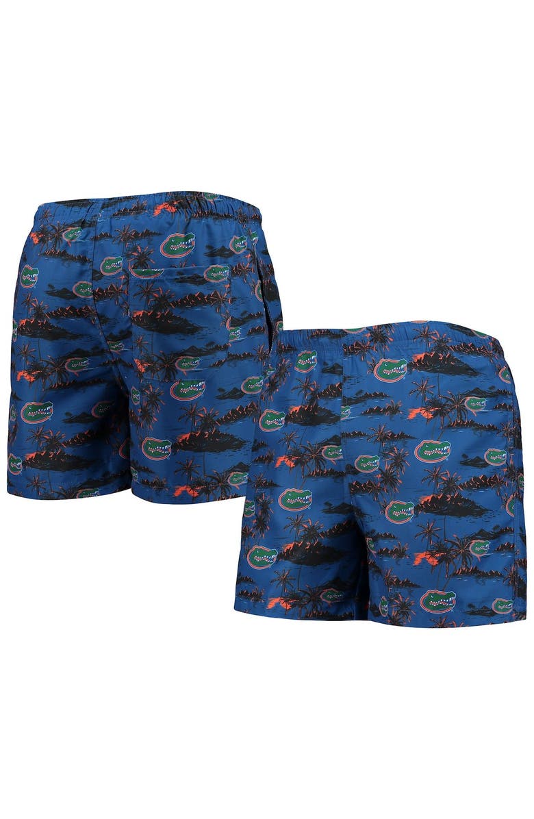 FOCO Men's FOCO Royal Florida Gators Island Palm Swim Trunks, Alternate, color, 