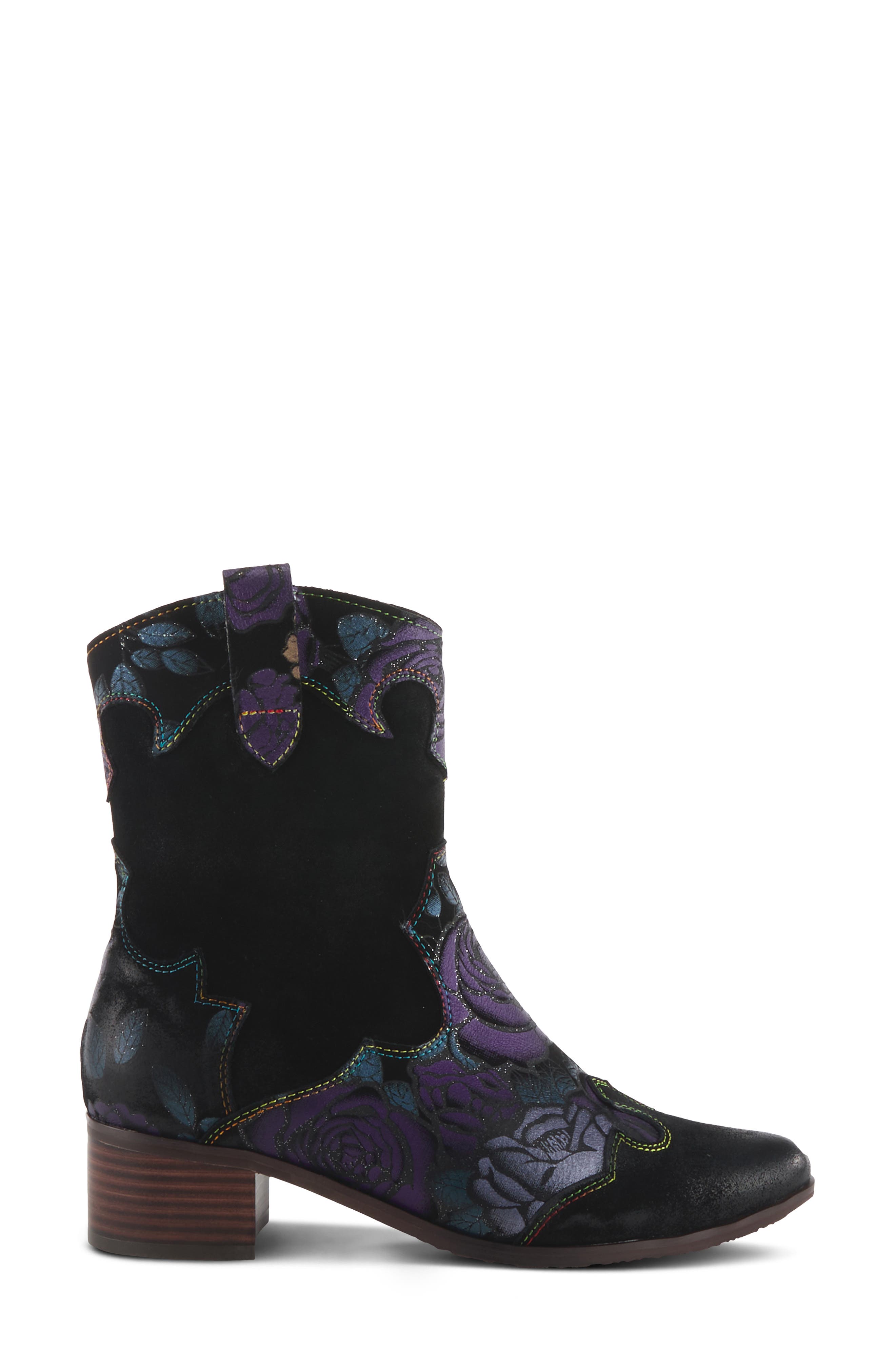 L
Artiste by Spring Step Lady Luck Western Bootie, Alternate, color, Purple Multi